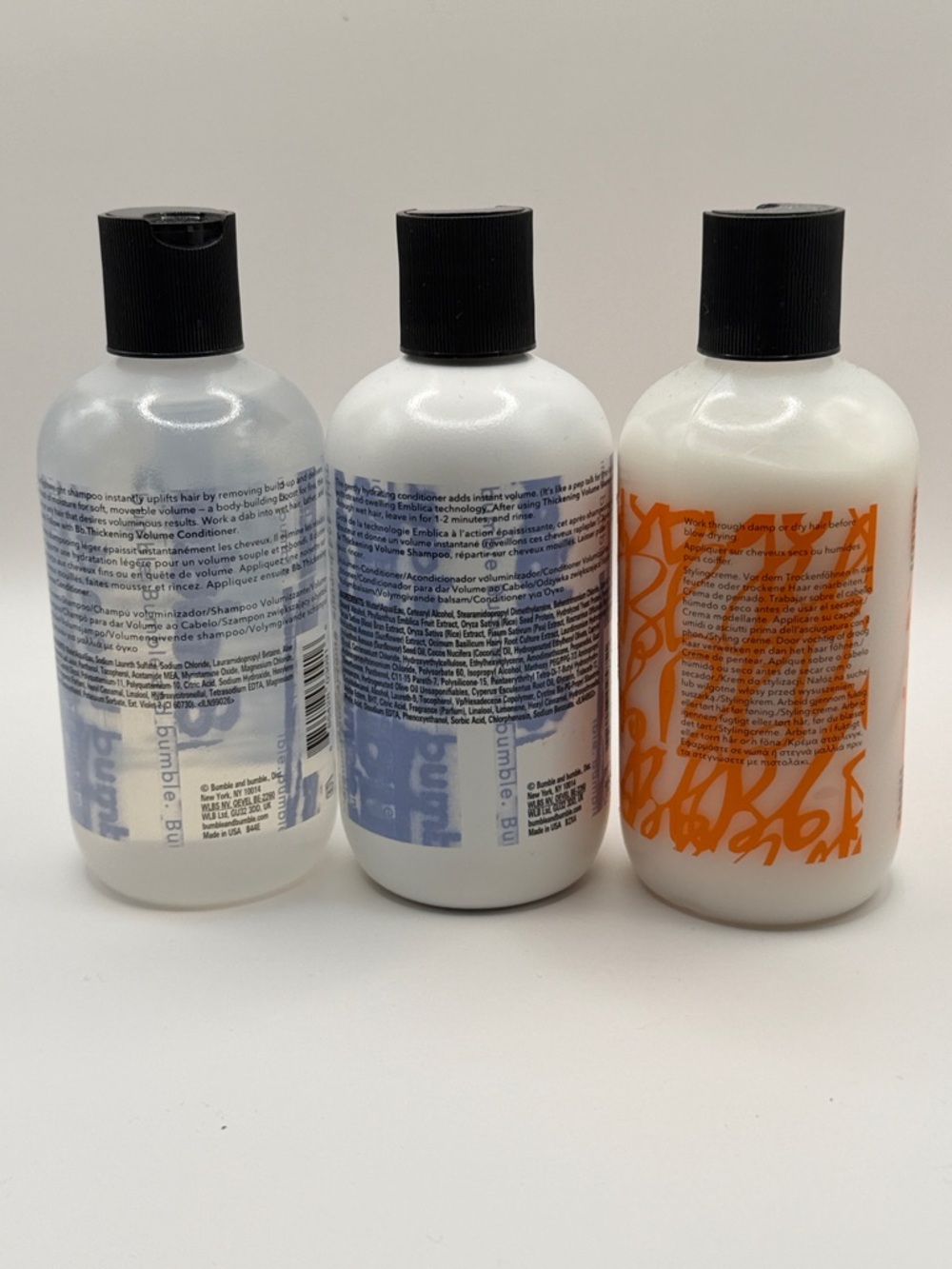 BUMBLE+BUMBLE BUNDLEx3 Thickening Volume ShampooConditionerStyling Creme F/S NEW - Picture 2 of 2